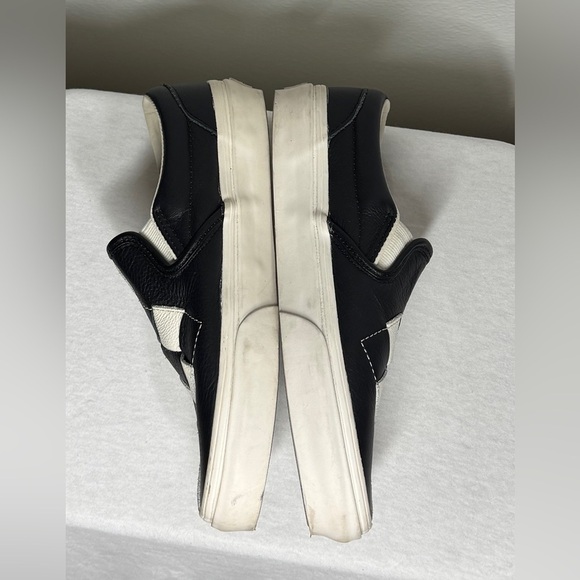 Vans Rare Woven Leather Black White Checkers Slip On Sneakers Size Women’s 5 - Picture 8 of 14